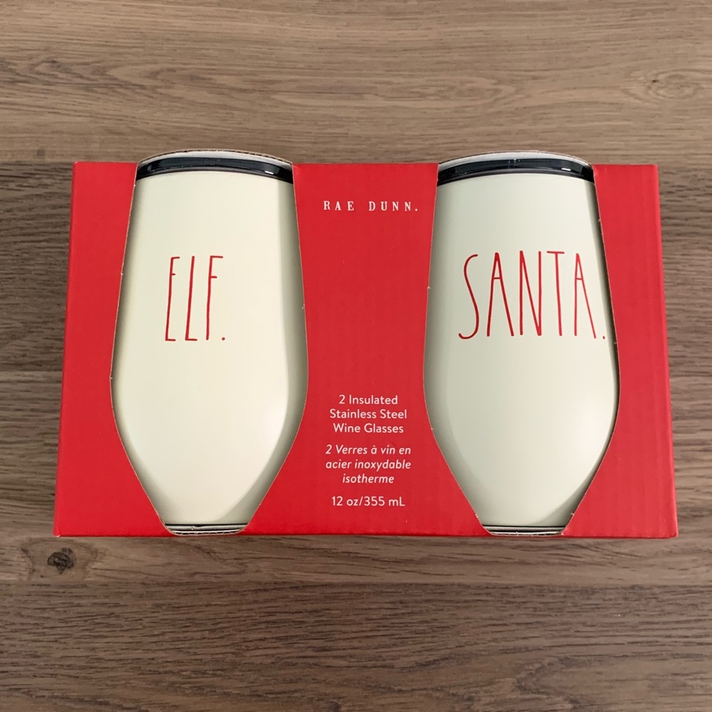 NIB Rae Dunn Christmas Insulated Wine Tumbler Set